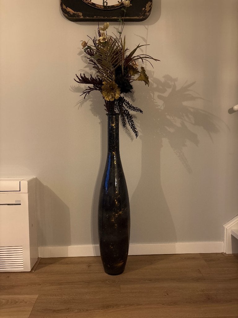 Vaas motief, Huis en Inrichting, Woonaccessoires | Vazen, Ophalen, Inclusief droogbloemen, Blauw, 110 cm
