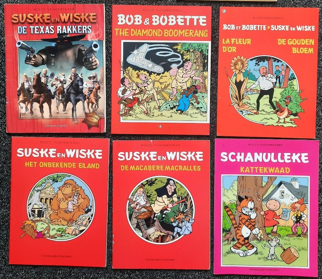 6 x Suske en Wiske, Eén stripboek, Ophalen of Verzenden, Gelezen
