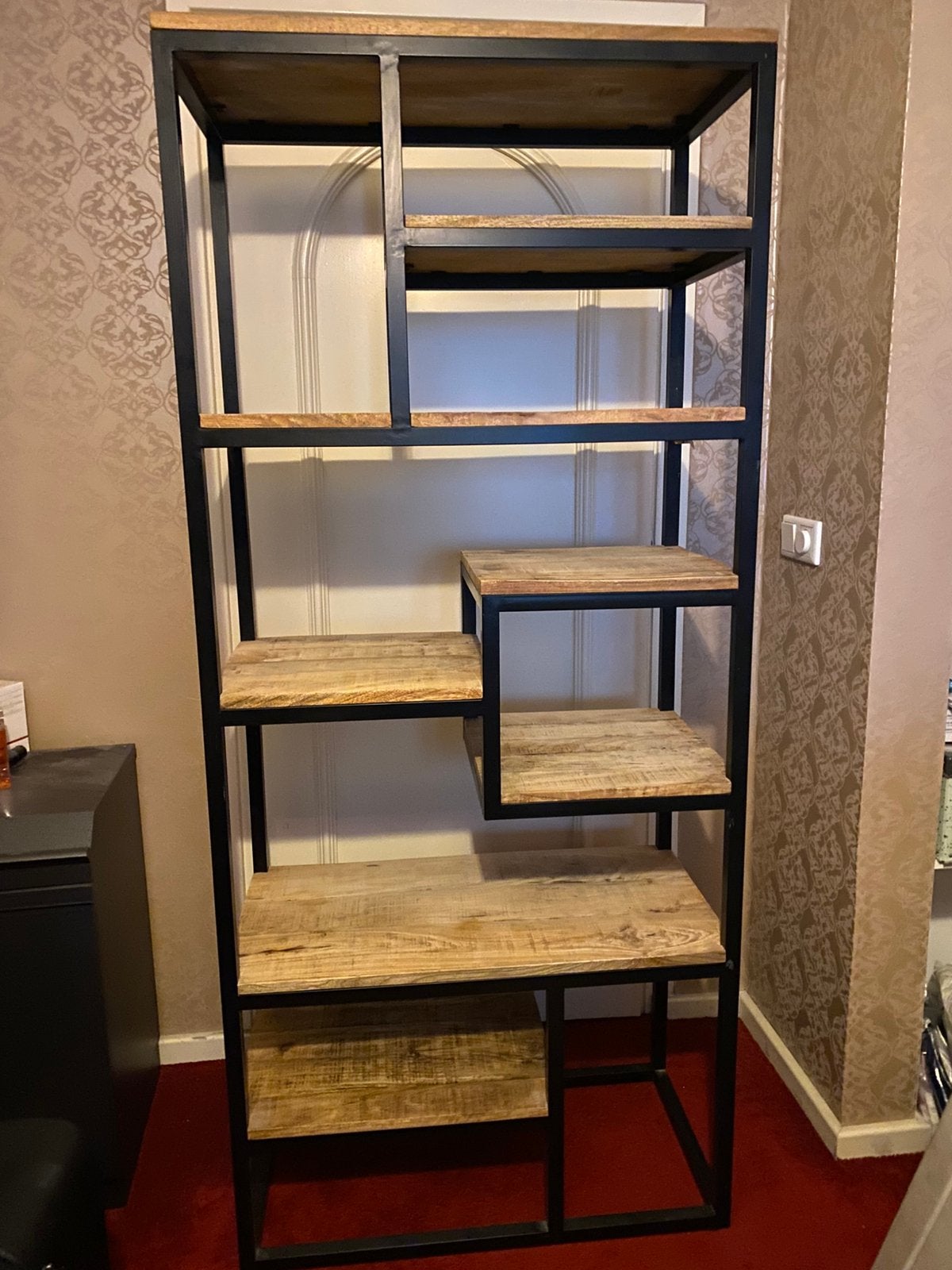 Boekenkast mango, Ophalen, 50 tot 100 cm, Zo goed als nieuw, 150 tot 200 cm