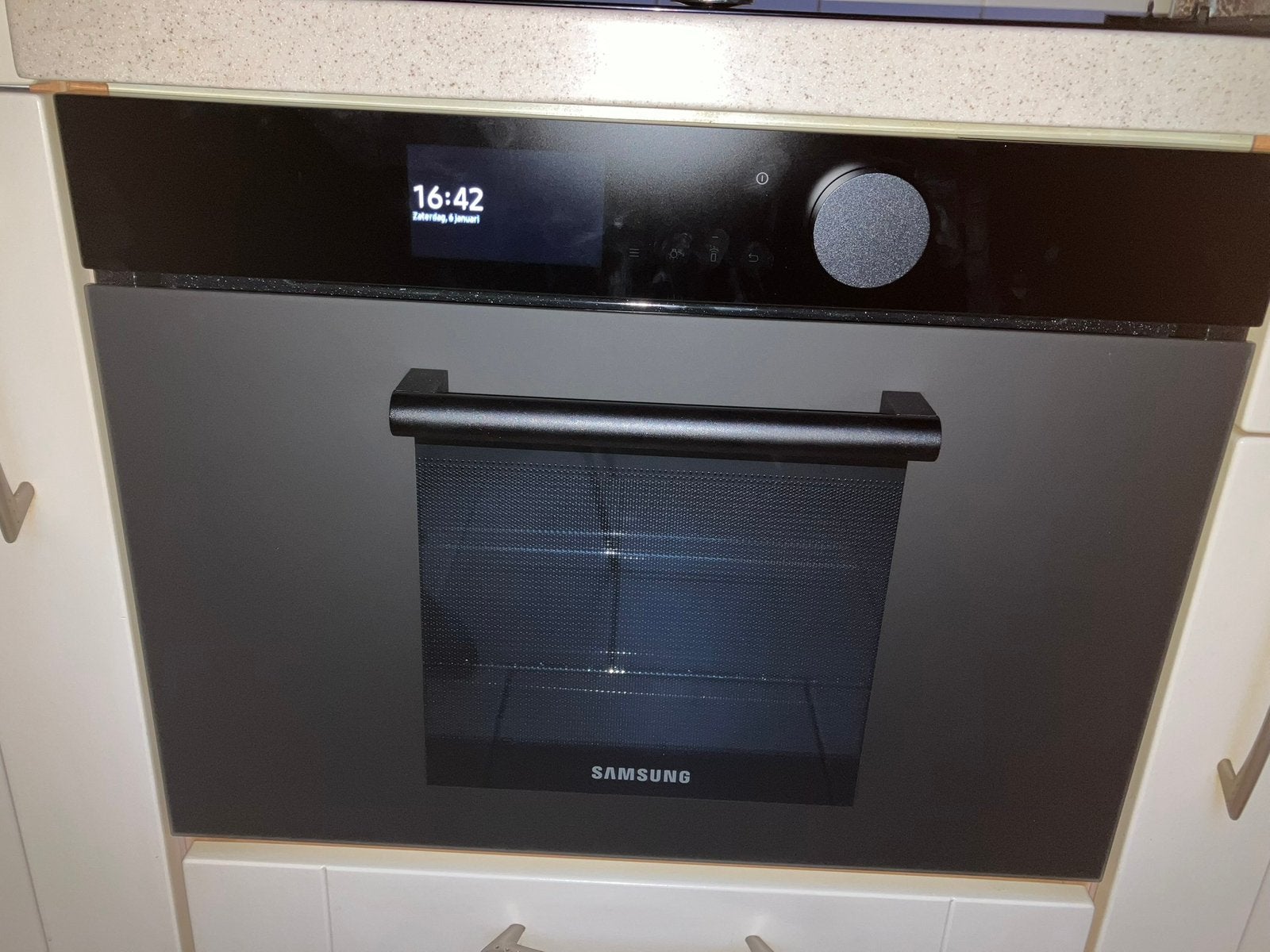 Samsung oven NQ50T9539BD met storing, Ophalen, 45 tot 50 cm, Gebruikt, Combi-oven