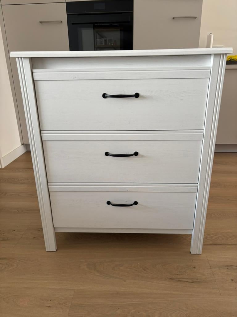 Ikea ladekast wit, Ophalen, 50 tot 100 cm, Zo goed als nieuw, 3 of 4 laden