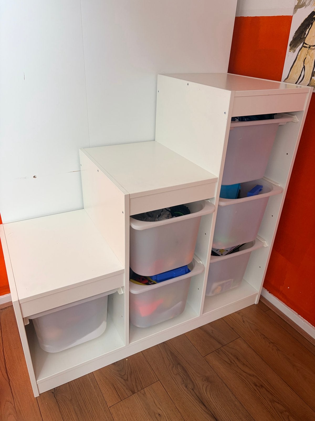 Ikea Trofast kast met opbergbakken, Huis en Inrichting, Ophalen, Met plank(en), Gebruikt, 100 tot 150 cm