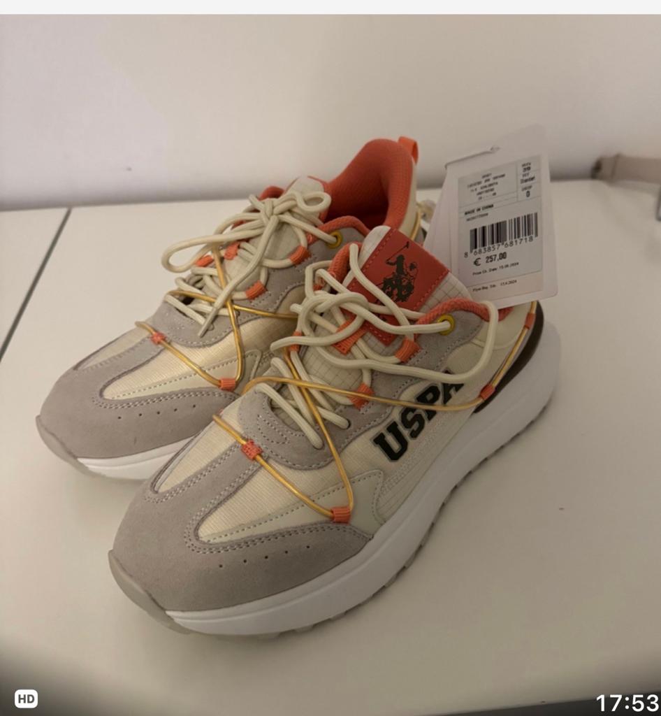 Nieuwe U.S. Polo Assn. sneakers, maat 38, Ophalen of Verzenden, Nieuw, Beige, Sneakers of Gympen