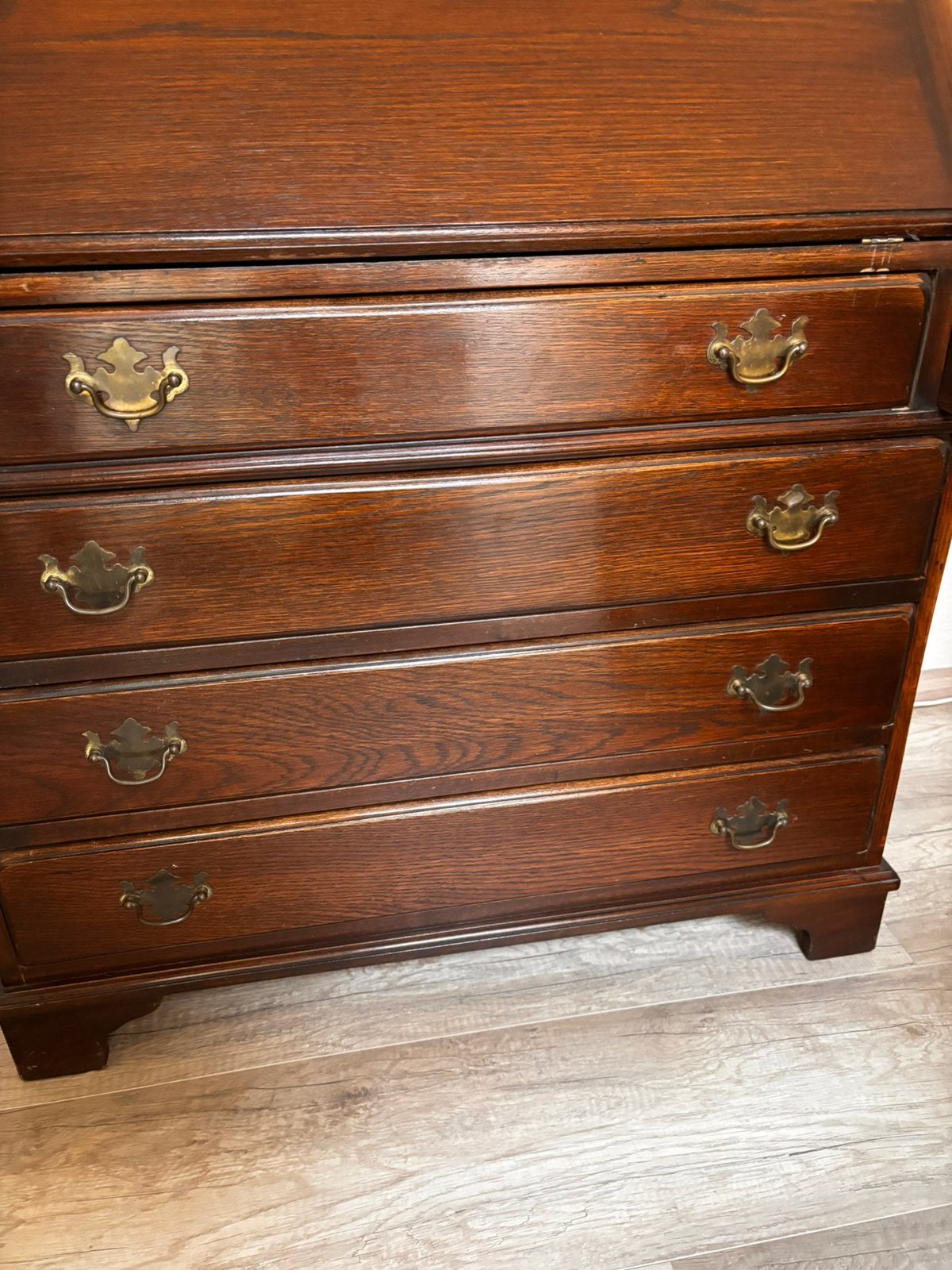 Antiek houten secretaire met lades, Antiek en Kunst, Ophalen