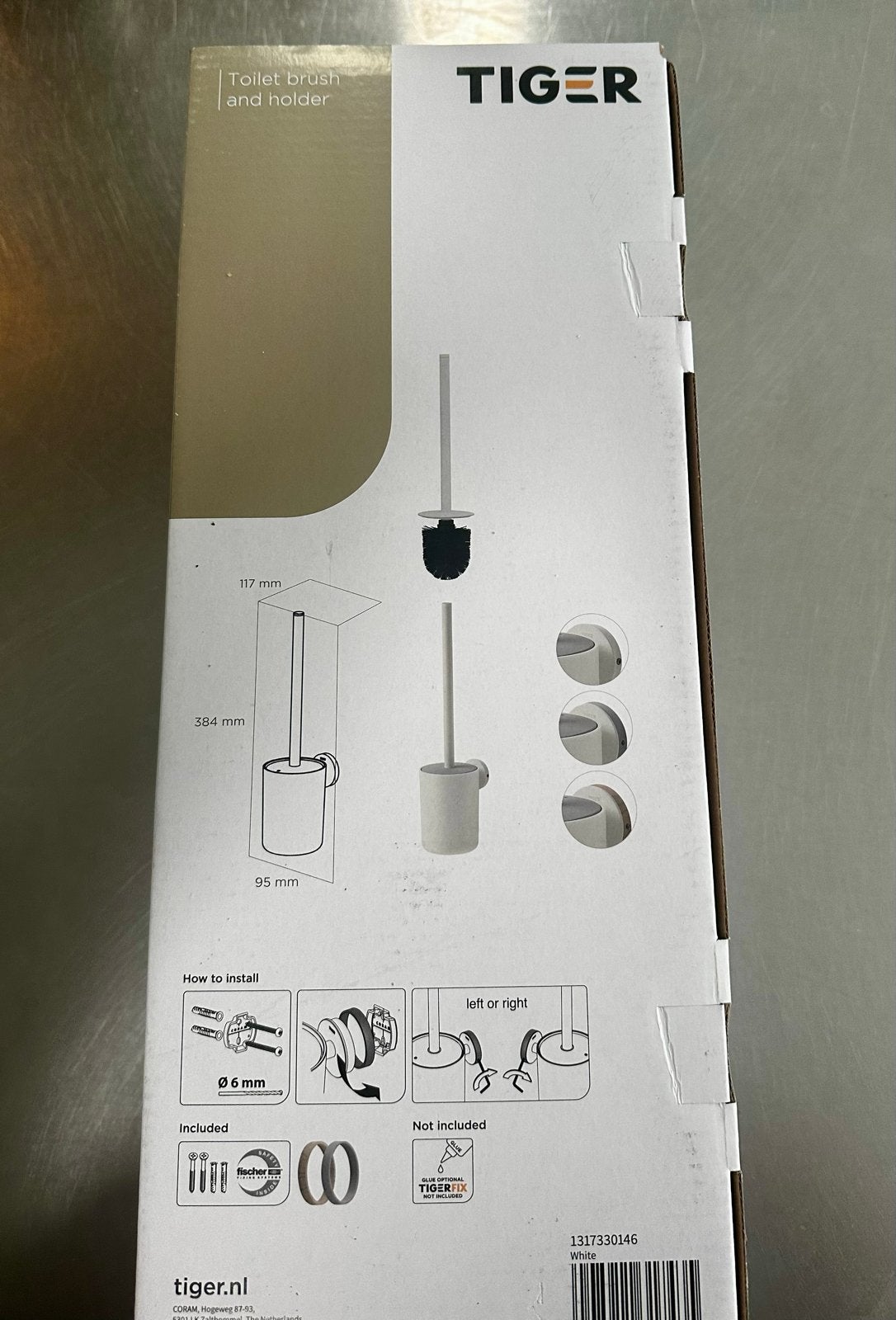 Nieuwe Tiger Urban toiletborstel en houder, wit, Huis en Inrichting, Badkamer | Badtextiel en Accessoires, Ophalen, Nieuw, Wit