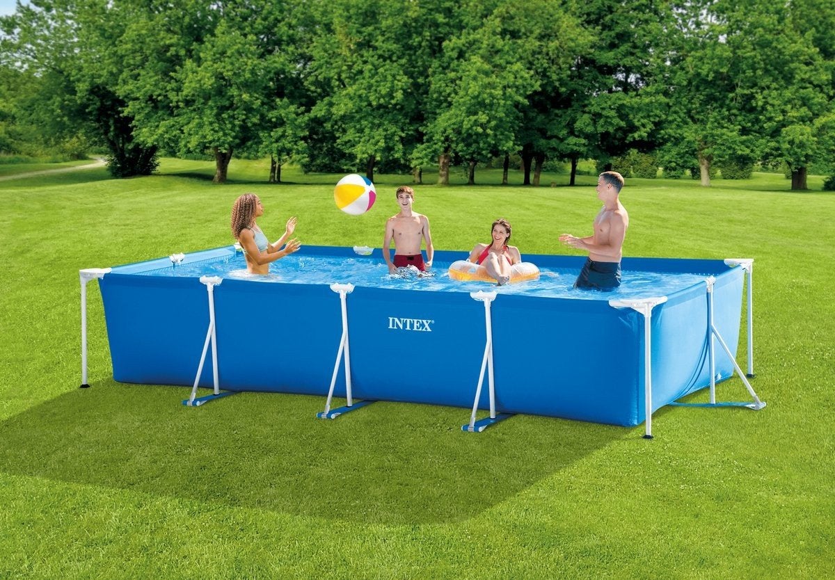 Intex Zwembad 450x220x84 met zandfilter en pomp Aquaforte, Ophalen, Rechthoekig, 200 tot 300 cm, Opzetzwembad