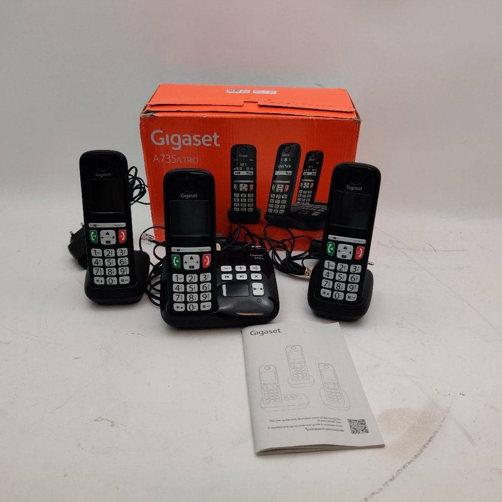 Gigaset A735A Trio Zwart Huistelefoon nu voor €39.99, G, G, Ophalen of Verzenden, Zo goed als nieuw