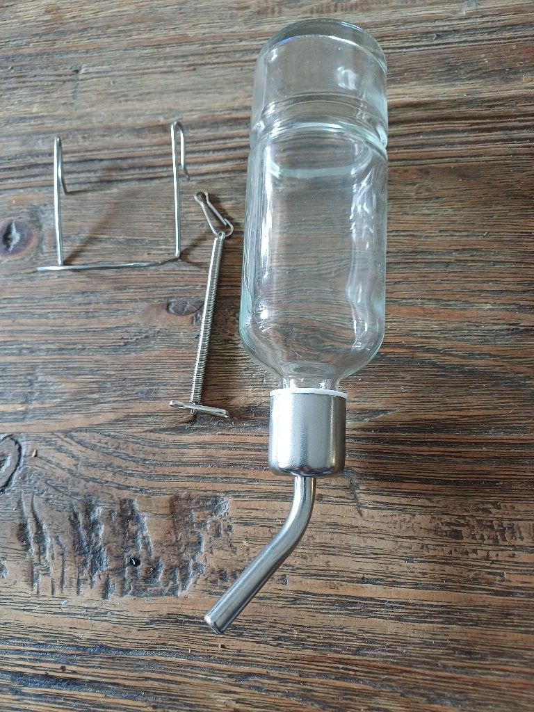 Drinkfles Knaagdier glas NIEUW!!, Ophalen, Nieuw