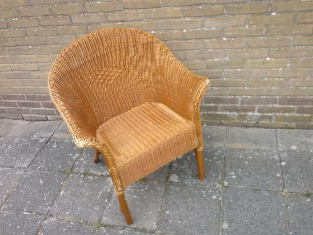 Rieten stoel ( voor buiten of binnen ), Ophalen, Gebruikt, Bruin, Riet of Rotan