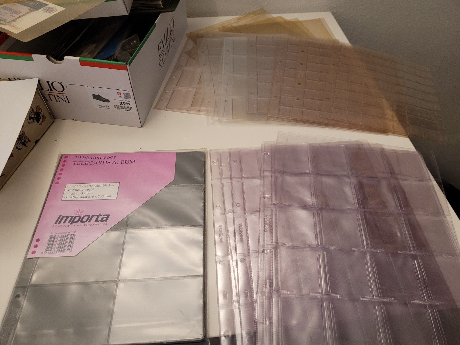 importa plastic hoesjes voor munten en telefoonkaarten, Ophalen of Verzenden