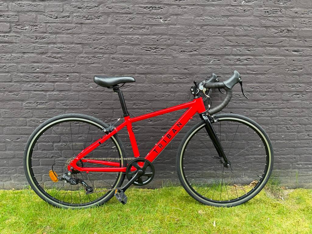 Triban racefiets rood, Minder dan 10 versnellingen, 26 inch, Velgrem, Aluminium