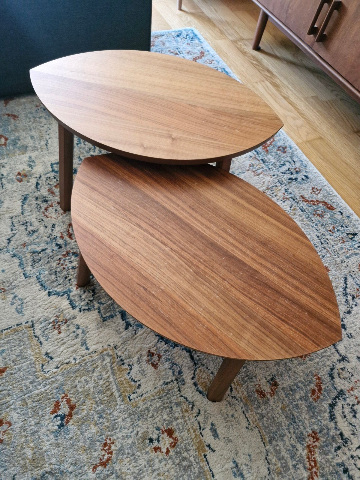 IKEA bijzettafel Stockholm (set van twee), Huis en Inrichting, Tafels | Salontafels, Ophalen, Gebruikt, 50 tot 100 cm, Modern, Scandinavisch