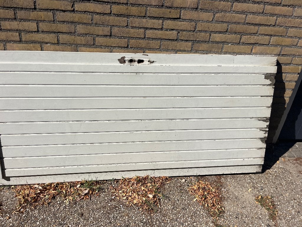 Houten poort, Ophalen, Gebruikt, 100 tot 150 cm, Draaipoort