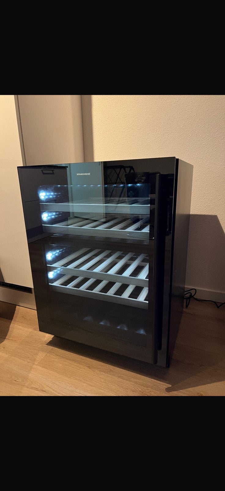 Wijnklimaatkast - 39 flessen - 2 zone’s, Ophalen, Zonder vriesvak, Minder dan 85 cm, Nieuw