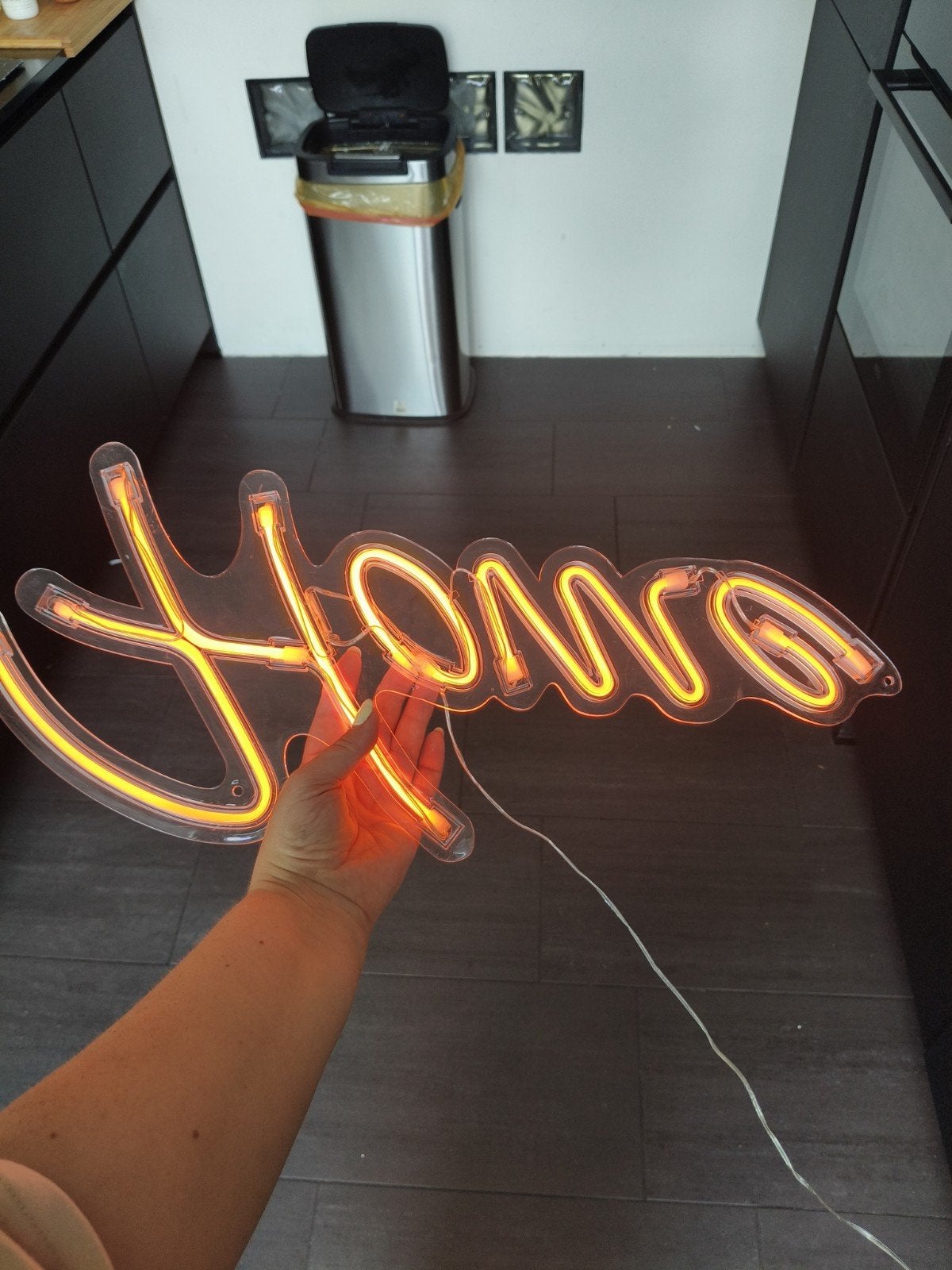 Neon LED Wanddecoratie 'Home' - Sfeervolle Verlichting, Ophalen, Kunststof, Zo goed als nieuw, Oranje
