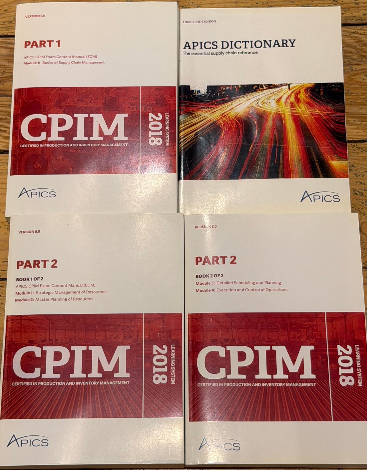 apics CPIM books 2018 version 6.0 complete set, Ophalen of Verzenden, Zo goed als nieuw