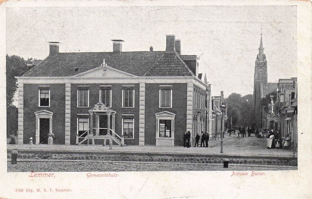 703-354-055 Lemmer Gemeentehuis Nieuwe Buren, Verzenden, Voor 1920, Friesland