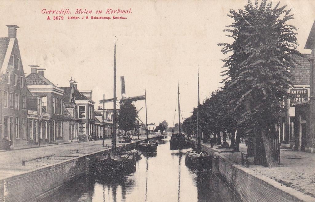 Gorredijk, Molen, Schalekamp., Verzamelen, Ansichtkaarten | Nederland, Verzenden, Voor 1920, Gelopen, Friesland