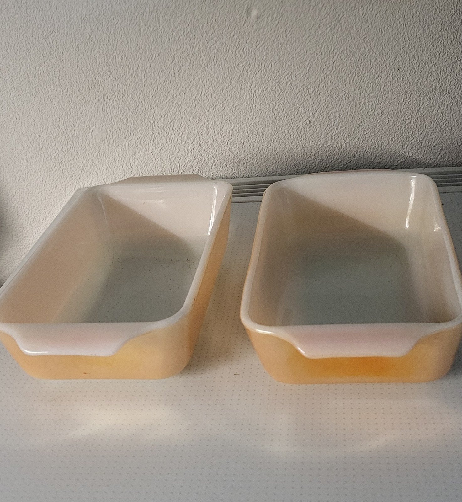 2 Vintage ovenschalen Anchor Hocking(Fire King USA)melkglas, Ophalen of Verzenden