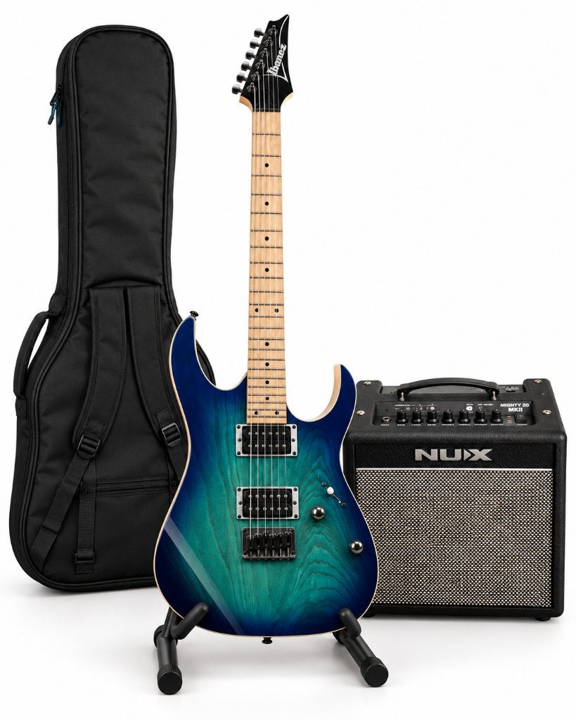Foto 4 van Ibanez RG421AHM + NUX Mighty 20 MKII complete gitaarset