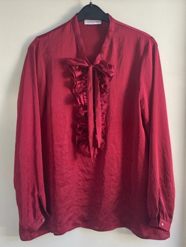 Prachtige blouse van Louis and Mia - bordeauxrode maat 36, Ophalen of Verzenden, Zo goed als nieuw, Maat 38/40 (M), Rood