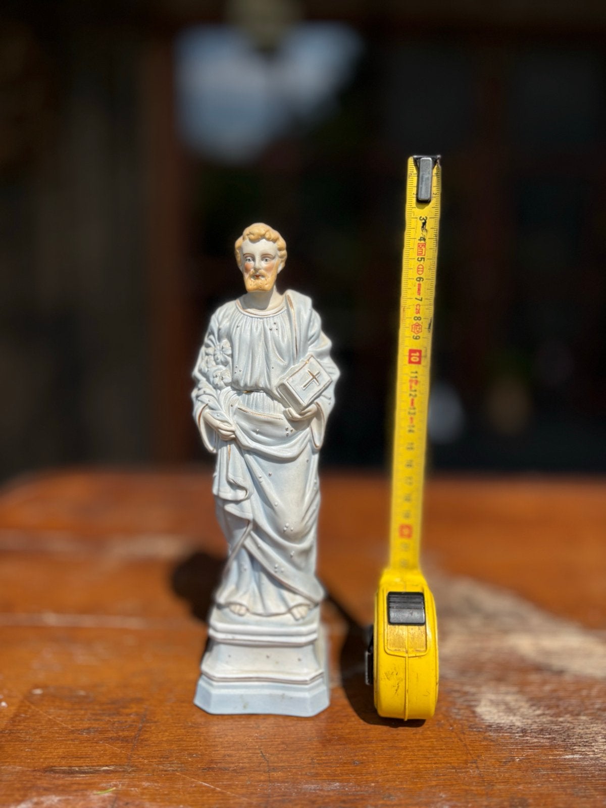 Vintage Gipsen Beeld van een Heilige - Religieuze Decoratie, Ophalen of Verzenden