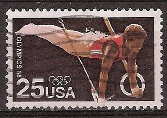 USA, Olympische Spelen Seoel, 1988., Postzegels en Munten, Ophalen of Verzenden, Gestempeld, Noord-Amerika