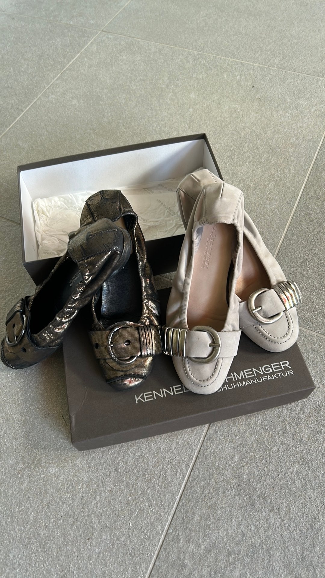 Kennel & Schmenger ballarina’s damesschoenen maat 40,5, Ophalen of Verzenden, Gedragen, Grijs, Ballerina's