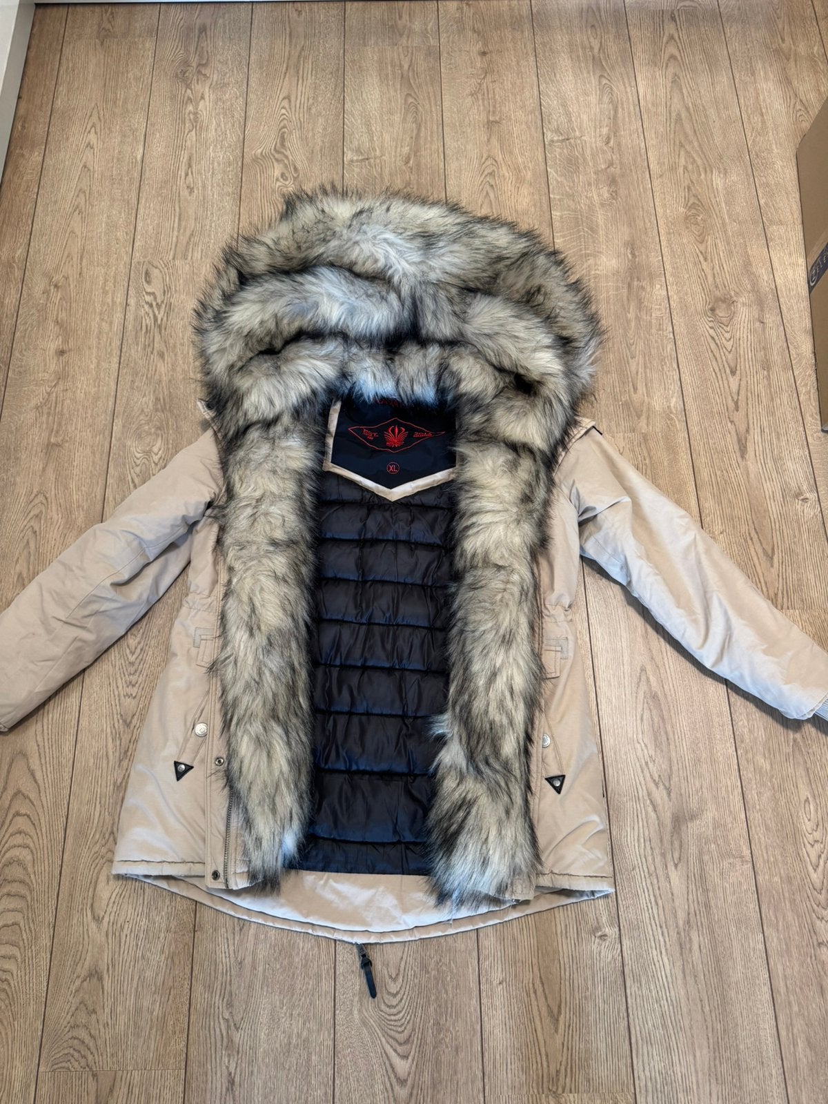 Navahoo winterjas, Ophalen of Verzenden, Zo goed als nieuw, Maat 46/48 (XL) of groter, Beige