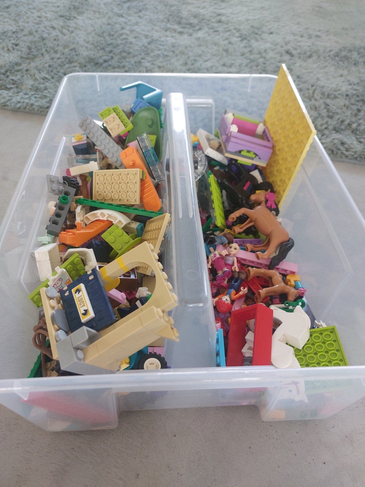 Partij LEGO Friends, diverse losse stenen, figuren, paarden, Kinderen en Baby's, Gebruikt, Lego, Friends, Ophalen of Verzenden