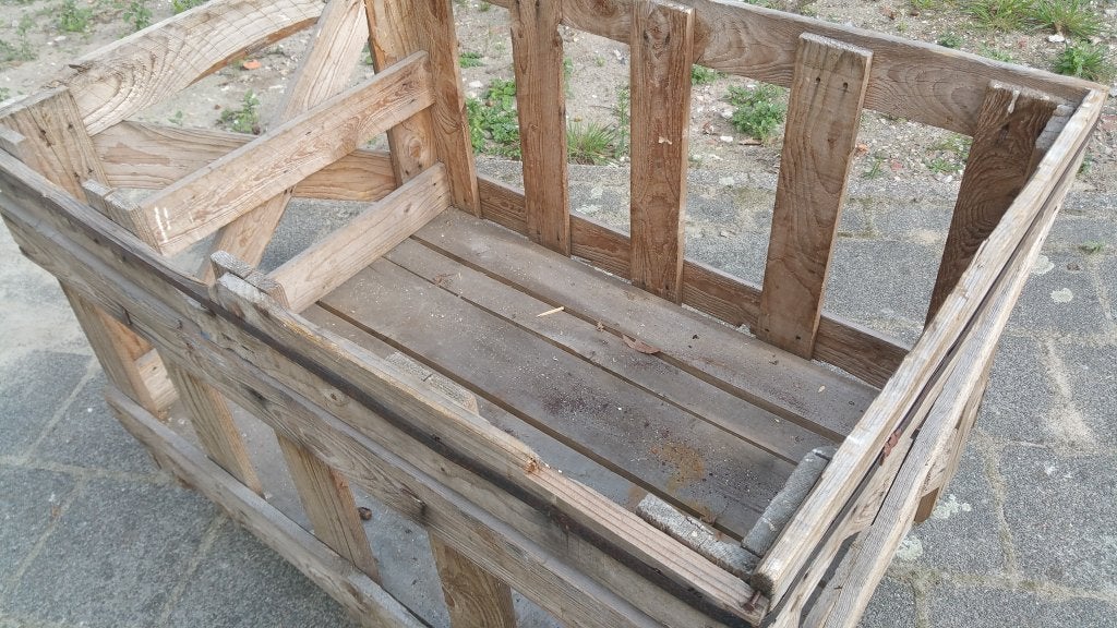 Houtbak op wielen, Ophalen, 100 cm of meer, 60 cm of meer, 50 cm of meer