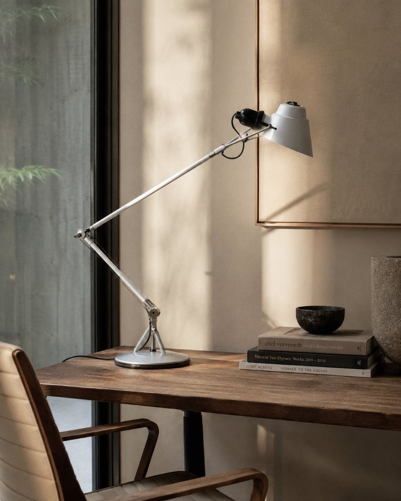 Lumina Tangram design bureaulamp – Italiaans  aluminium, Ophalen, Bureaulamp, Overige merken, E27 (groot)