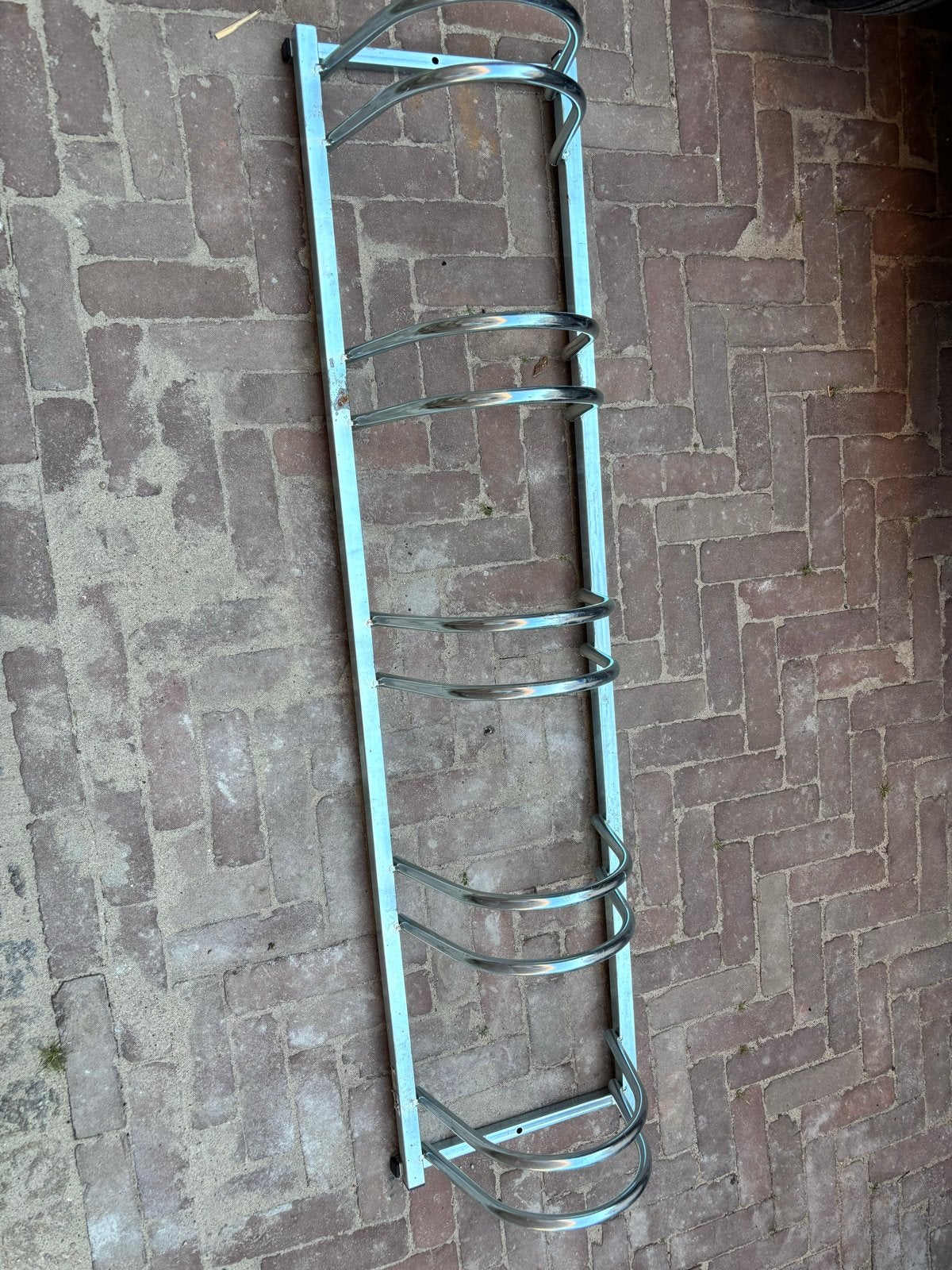 Metalen fietsenrek voor 5 fietsen, Ophalen, Gebruikt