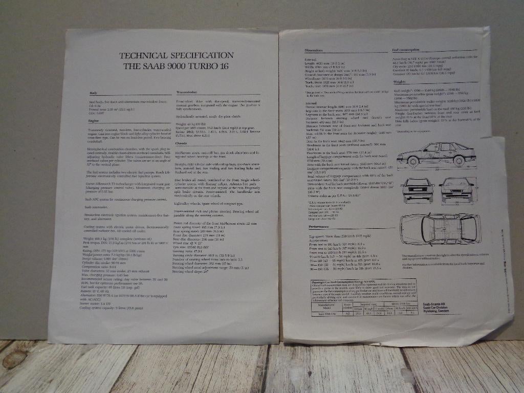 saab 9000 folder, Ophalen of Verzenden, Zo goed als nieuw, Overige merken