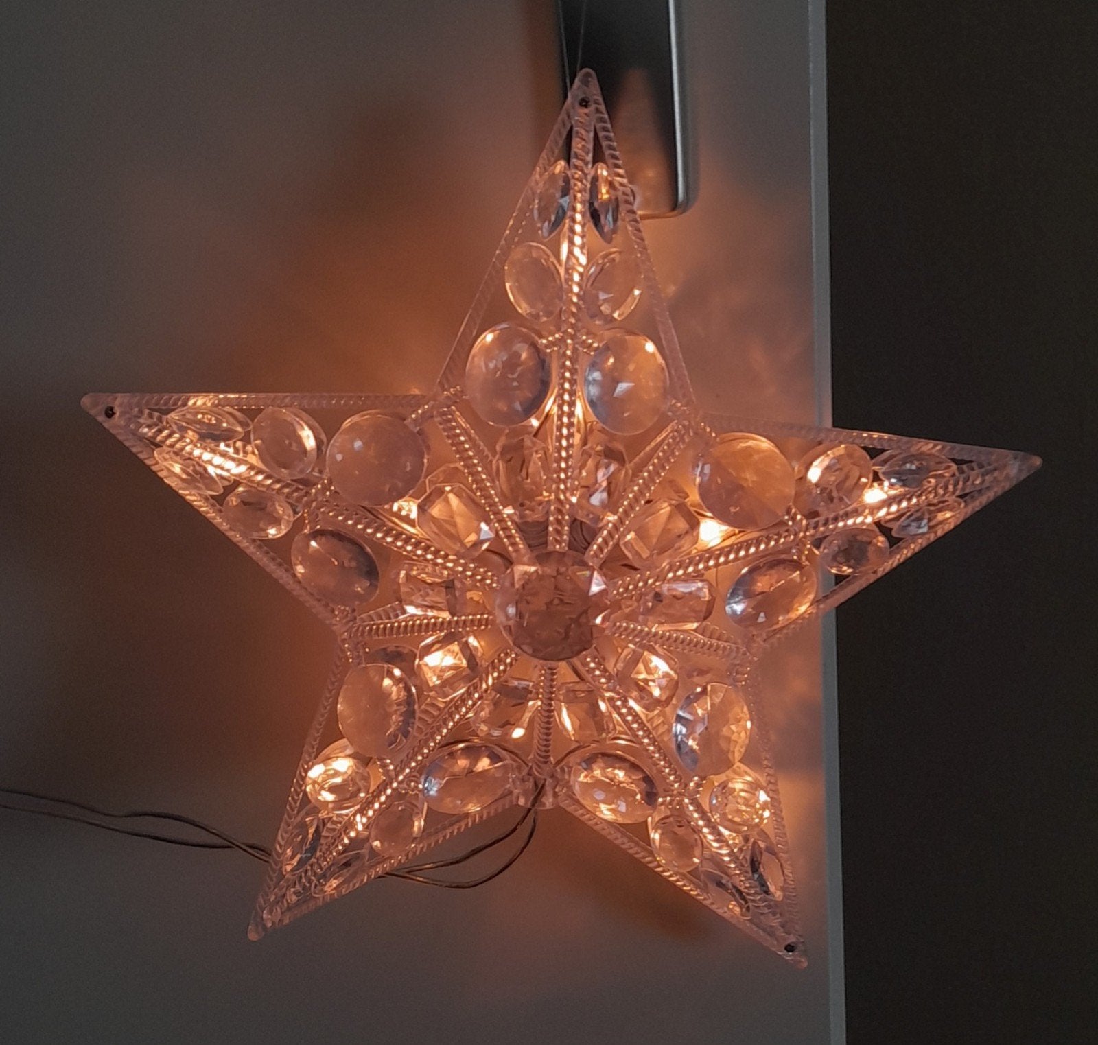 4 vintage kerstverlichting sterren, Ophalen of Verzenden, Gebruikt
