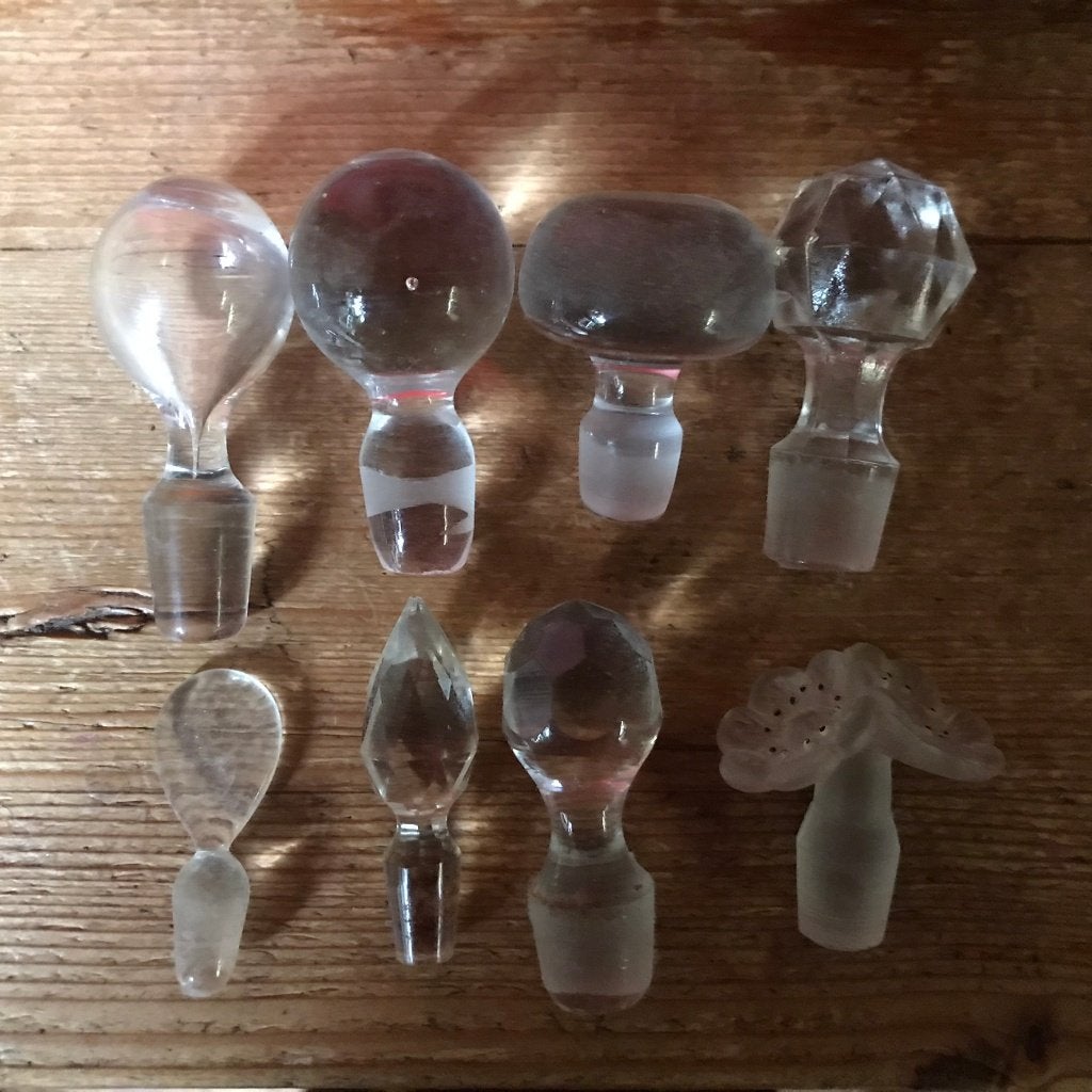 Karafdoppen glas-kristal-frozen, Ophalen of Verzenden