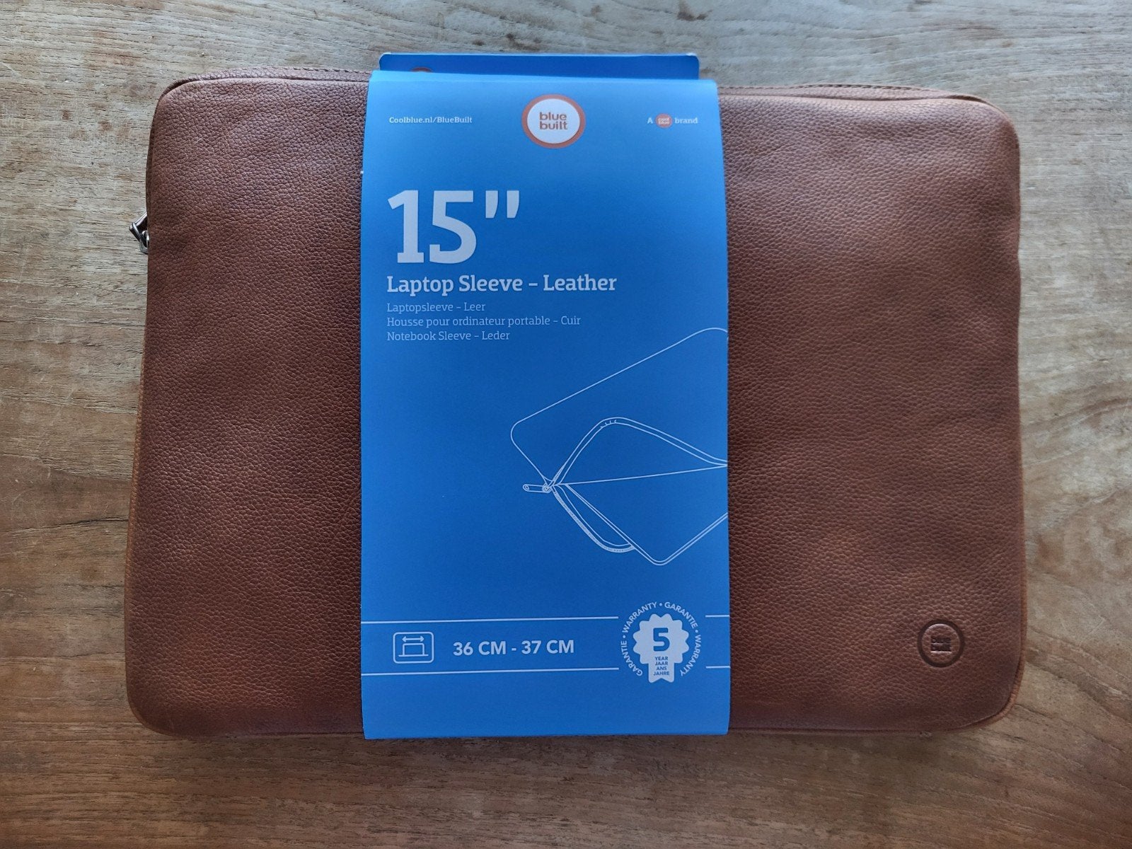 Nieuwe leren laptop sleeve 15", Ophalen of Verzenden, 15 inch, Nieuw, Blue Built