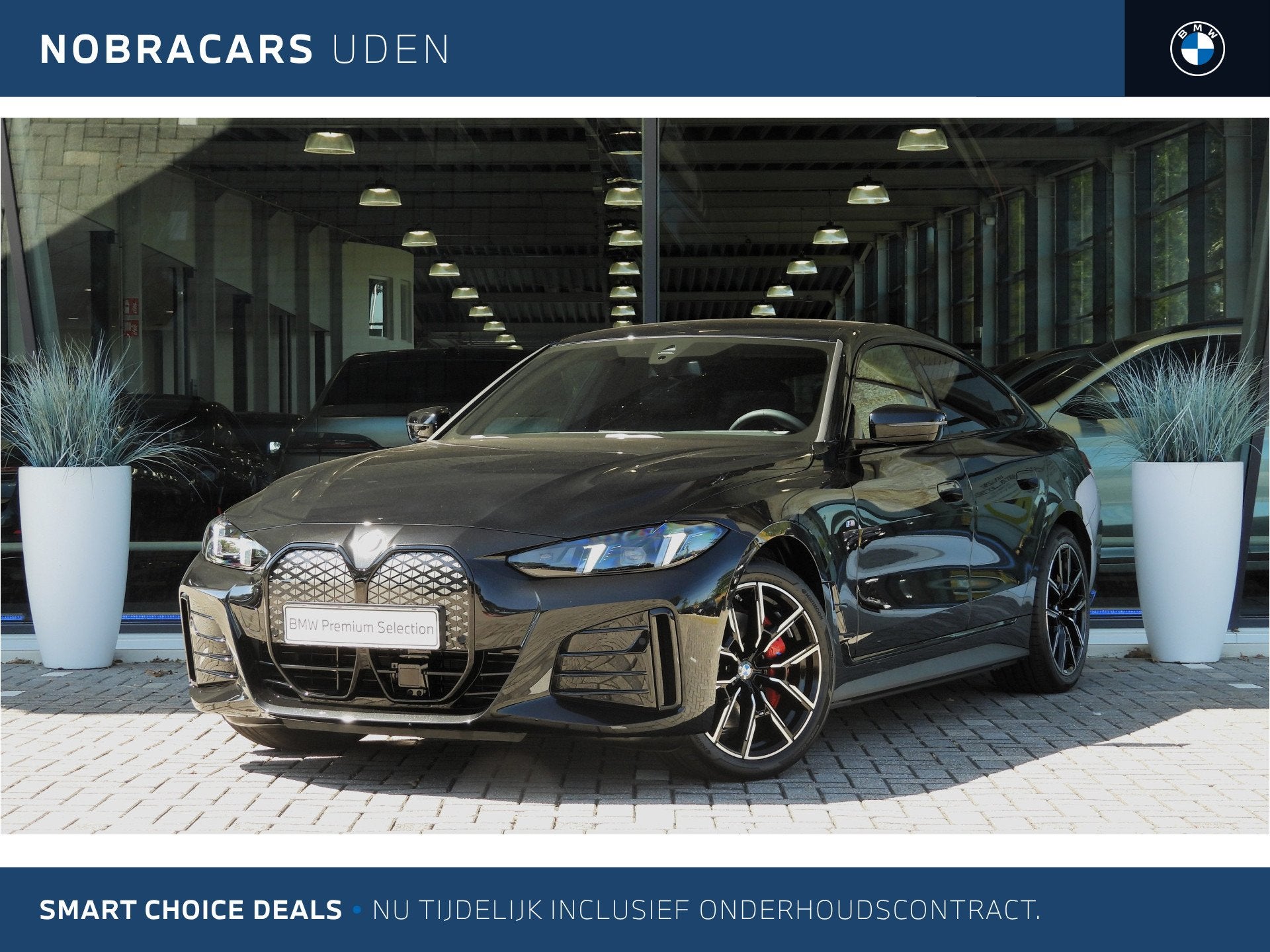 BMW i4 eDrive35 M Sport / Adaptieve LED / Achteruitrijcamera, Auto's, Dealer onderhouden, Achterwielaandrijving, Zwart, Met garantie (alle)