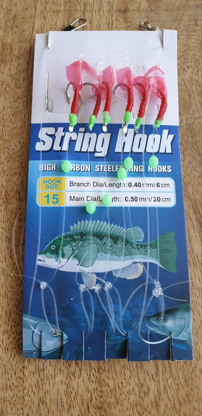 Makreel onderlijn 6 haken 3 stuks, Ophalen of Verzenden, Nieuw, Haak