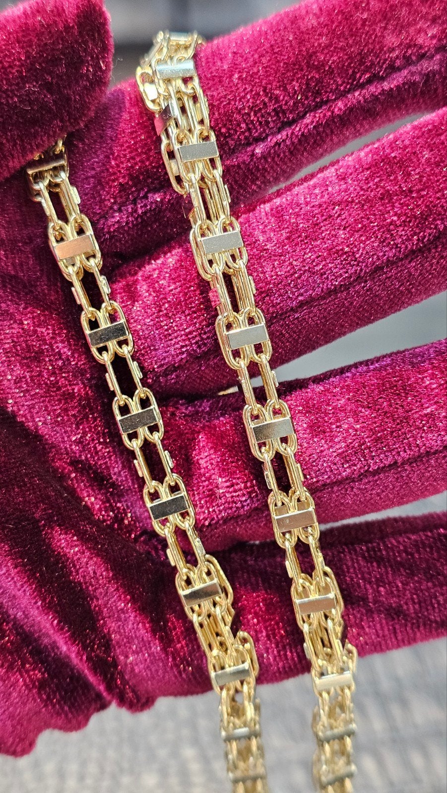 Prachtige 14k gouden Magnum ketting 70cm, Ophalen of Verzenden, Nieuw, Goud, Goud