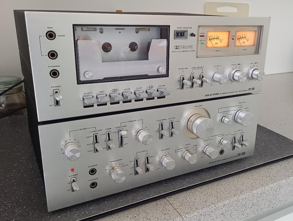 Goldstar GSA-8500 & TCD-1500 Vintage Set (1977-1982), Overige merken, Gebruikt, Cassettedeck, Losse componenten