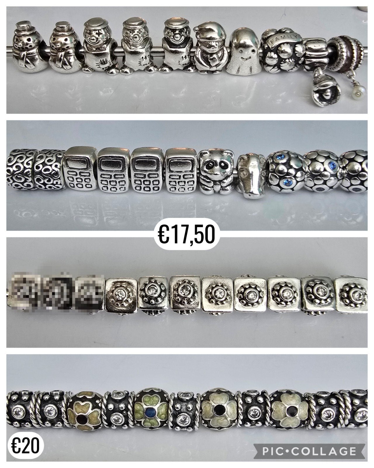 Prachtige originele zilveren Pandora bedels, Sieraden, Tassen en Uiterlijk, Bedels, Ophalen of Verzenden, Zo goed als nieuw, Zilver