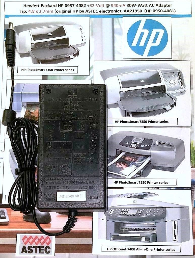 HP 0950-4082 32V 940mA Adapter 0950-4081 PhotoSmart ASTEC, Computers en Software, Printerbenodigdheden, Ophalen of Verzenden, Zo goed als nieuw