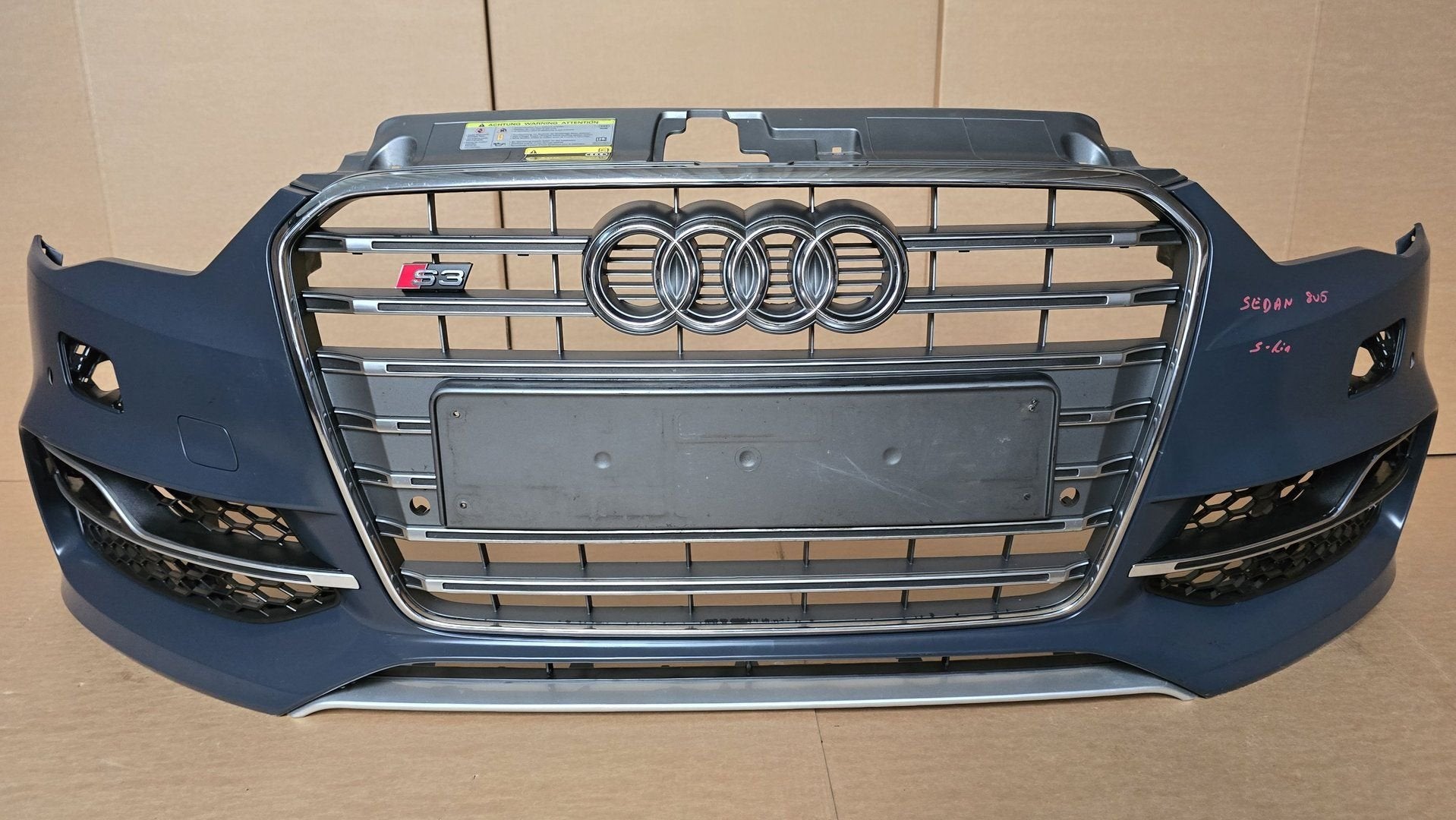 Voorbumper Audi A3 8V S3 4xPDC KLS Sedan Cabrio bj.2012-, Gebruikt, -, Voor, Ophalen of Verzenden