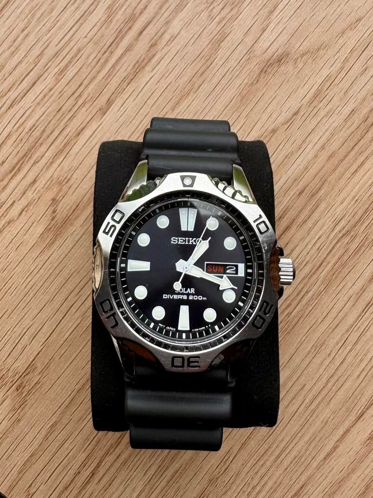 Seiko V158-0AE0 Day Date Air Solar Diver 200 meter, Ophalen of Verzenden, Nieuw