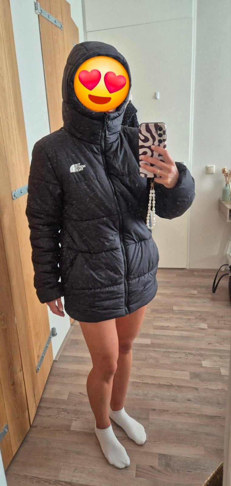 The North Face NSE Puffer Winterjas - Maat S, Kleding | Heren, Zwart, Ophalen of Verzenden, Zo goed als nieuw, The North Face