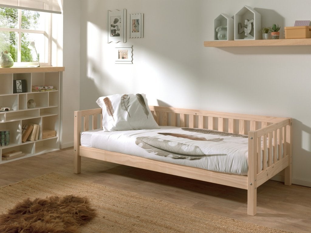 Fritz kajuitbed - 90x200 - Naturel whitewash, Niet ingevuld, Niet ingevuld, Niet ingevuld