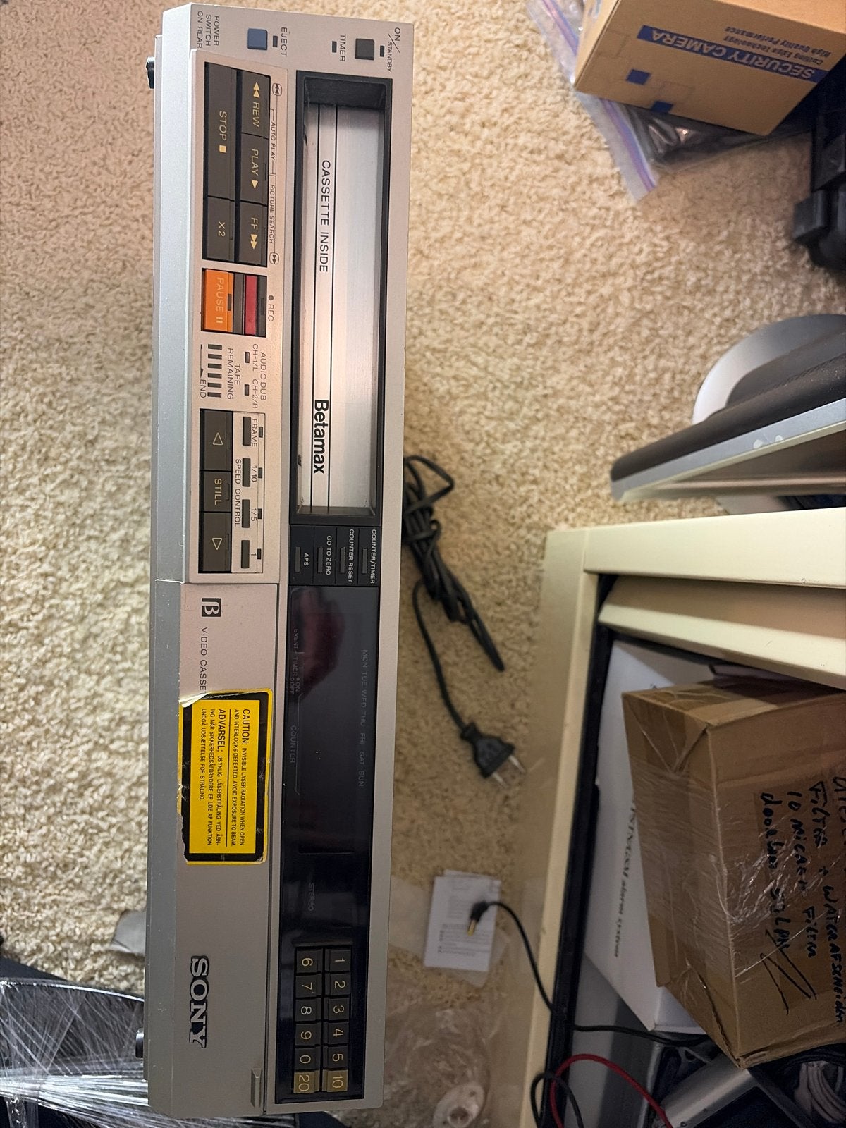 Sony Betamax Videorecorder - Vintage Speler, Ophalen, Gebruikt, Betamax-speler of -recorder