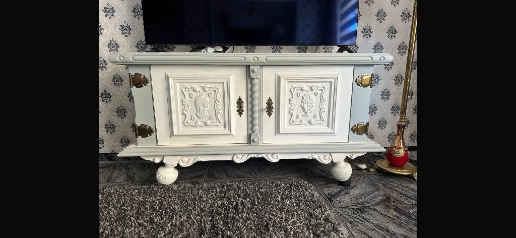 tv kast, Ophalen, Gebruikt, 100 tot 150 cm, Eikenhout