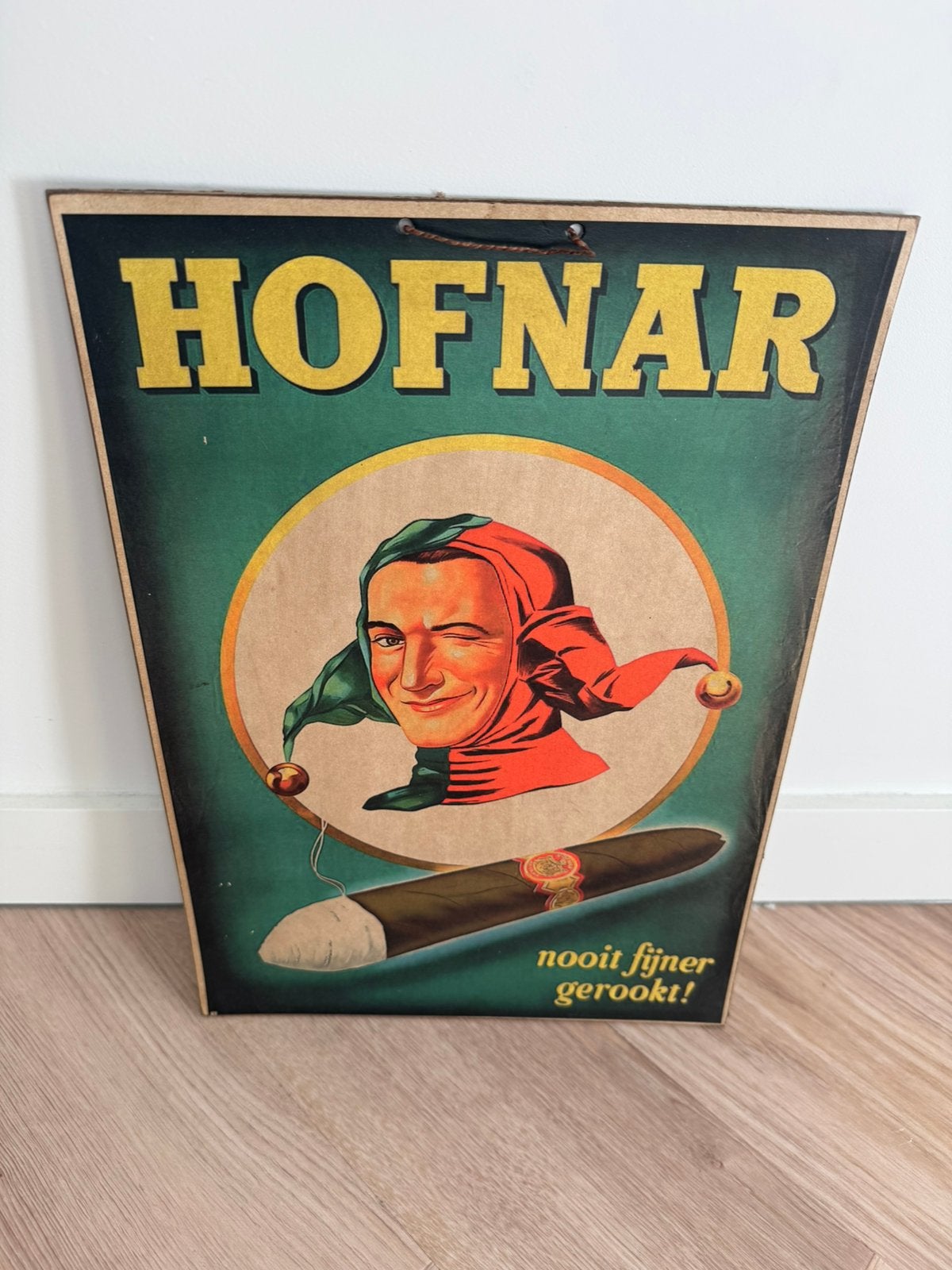 Hofnar sigaren, Ophalen of Verzenden, Gebruikt, Reclamebord